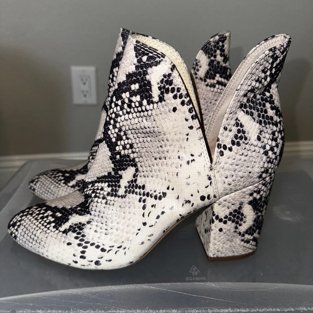Steve Madden Snake Print Ankle Booties